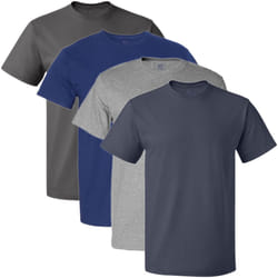 Fruit of the Loom Men's 6-Pack T-Shirts Crew Neck Tag Free Short Sleeves - Assorted Colors - Small