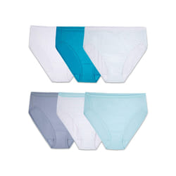 Fruit of the Loom womens Eversoft Cotton (Regular & Plus Size) briefs underwear  Hi Cut - 6 Pack Assorted Colors  10 US