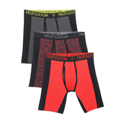 Fruit of the Loom mens Breathable Underwear Boxer Briefs  Long Leg - Micro Mesh 3 Pack Flex Side Panels  Medium US