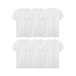 Fruit of the Loom mens Stay Tucked Crew T-shirt Underwear  Tall Man - White 6 Pack  X-Large US