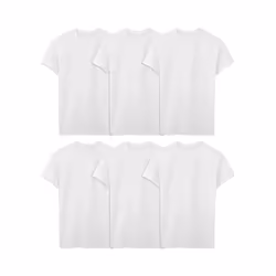 Fruit of the Loom Men's Stay Tucked Crew T-Shirt  White-Tall Sizes  XX-Large Tall (6pack)