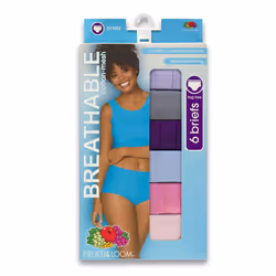 Fruit of the Loom womens Breathable Underwear  Regular  Brief - Cotton Mesh - 6 Pack Assorted Colors  8 US