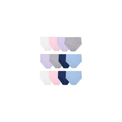 Fruit of the Loom Women's Underwear Microfiber Panties (Regular & Plus Size)  Brief-12 Pack-Assorted  6