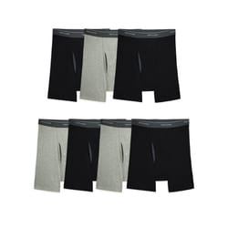 Fruit Of The Loom Mens Coolzone Briefs  Moisture Wicking & Breathable  Assorted Color Multipacks Boxer  7 Pack - Black/Gray  Large US