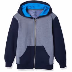 Fruit of the Loom Boys' Fleece Full Zip Hoodie Sweatshirt Pacific Blu