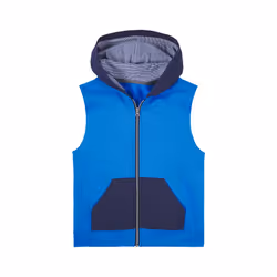Fruit of the Loom Boys' Fleece Full Zip Sleeveless Vest Pacific Blue/