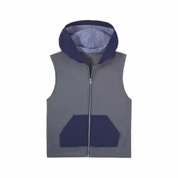 Fruit of the Loom Boys' Fleece Full Zip Sleeveless Vest Charcoal Heat