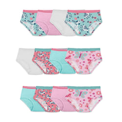 Fruit of the Loom Toddler Girls' Tag-Free Cotton Underwear  Hipster-12 Pack-Assorted Colors  4-5T