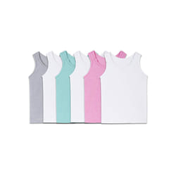 Fruit of the Loom Girls Undershirts Camis  Toddler Tank-6 Pack-Assorted  2-3T