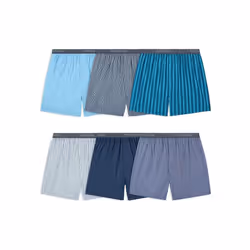 Fruit of the Loom mens Tag-free (Knit & Woven) Boxer Shorts  Woven - 6 Pack Exposed Waistband  XX-Large US