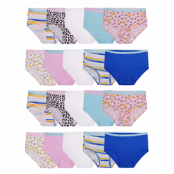 Fruit of the Loom girls Cotton Underwear Multipacks Briefs 20 Pack - Fashion Assorted 14 US
