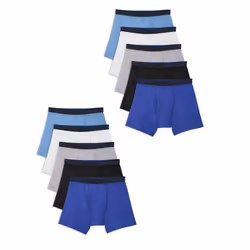 Fruit of the Loom Breathable Boxer Briefs Boy-10 Pack-cotton Mesh Me