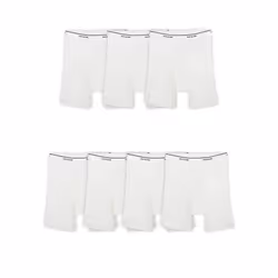 Fruit of the Loom Men's Coolzone Boxer Briefs  Moisture Wicking & Breathable  Assorted Color Multipacks  7 Pack-White  Large