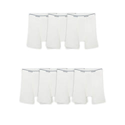 Fruit of the Loom Men's Coolzone Boxer Briefs  Moisture Wicking & Breathable  Assorted Color Multipacks  7 Pack-White  Large