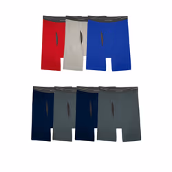 FRUIT OF THE LOOM Men's Coolzone Boxer Briefs Moisture Wicking & Breathable Multipacks Long Leg-7 Pack-Assorted Colors La ...