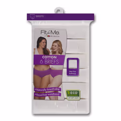 Fruit Of The Loom Womens Fit For Me Plus Size Underwear  Designed To Your Curves  Brief - Cotton - White  10 Plus
