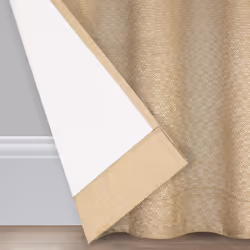 Eclipse Canova Thermal Insulated Single Panel Rod Pocket Darkening Curtains for Living Room  42 in x 63 in  GOLD