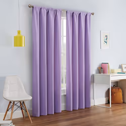 ECLIPSE Kendall Modern Blackout Thermal Rod Pocket Window Curtain for Bedroom or Living Room 1 Panel 42 X 84 Light Purple