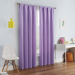 ECLIPSE Kendall Modern Blackout Thermal Rod Pocket Window Curtain for Bedroom or Living Room 1 Panel  42 X 84  Light Purple