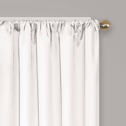 ECLIPSE Kendall Modern Blackout Thermal Rod Pocket Window Curtain for Bedroom or Living Room (1 Panel)  42 in x 84 in  White