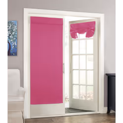 ECLIPSE French Door Curtain - Tricia 26"""" x 68"""" Tie Up Light Filtering Single Panel Drapes for Patio for Living Room an ...