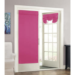 ECLIPSE French Door Curtain - Tricia 26"""" x 68"""" Tie Up Light Filtering Single Panel Drapes for Patio  for Living Room and Bedroom  Pink