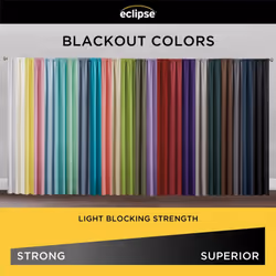 ECLIPSE Kendall Modern Blackout Thermal Rod Pocket Window Curtain for Bedroom or Living Room (1 Panel)  42 X 54  Chocolate