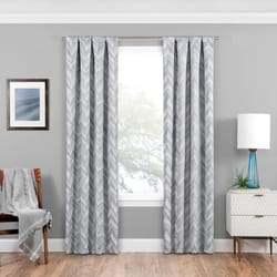 ECLIPSE Haley Thermal Insulated Single Panel Rod Pocket Darkening Curtains for Living Room  37 in x 63 in  Silver