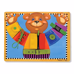Melissa & Doug Basic Skills Puzzle Board - Wooden Educational Toy