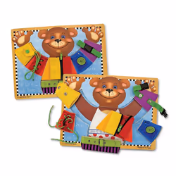 Melissa & Doug Basic Skills Puzzle Board - Wooden Educational Toy