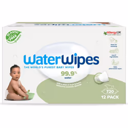 WaterWipes Plastic-Free Textured Clean Toddler Baby Wipes 720 Count (12 Packs) 99.9% Water Based Wipes Unscented for Sensiti ...