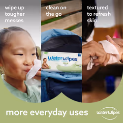 WaterWipes Plastic-Free Textured Clean Toddler  Baby Wipes 720 Count (12 Packs) 99.9% Water Based Wipes Unscented for Sensitive Skin (Packing May Vary