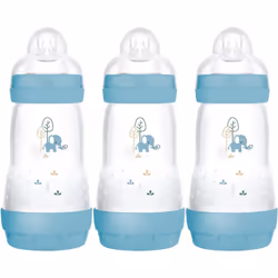 MAM Easy Start Self Sterilising Anti-Colic Baby Bottle Pack of 3x260 ml Anti-Colic Bottle with Medium Flow Size 2 Newborn Ess ...