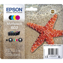 Epson 603 Starfish Genuine , 4-Colours Multipack Ink Cartridges