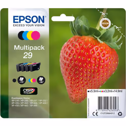 Epson 29 Strawberry Genuine Multipack, 4-colours Ink Cartridges, Claria Home Ink