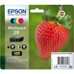Epson 29 Strawberry Genuine Multipack, 4-colours Ink Cartridges, Claria Home Ink