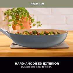 Ninja Extended Life 28 cm Ceramic Frying Pan Non-Stick No PFAs PFOAs Lead or Cadmium Stainless Steel Handle Induction Compatible