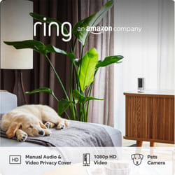 Ring Indoor Camera (2nd Gen) | Plug-In Pet Security Camera | 1080p HD, Two-Way Talk, Wifi, Privacy Cover, DIY | alternative to CCTV system