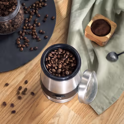 Electric Coffee & Spice Grinder Stainless Steel Blade 60g Coffee Bean/Dry Herb Mill One-Touch Operation 200W