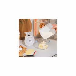Salter 112 WHWHDR Mechanical Kitchen Scale  Mini Analogue Food Scale, 3kg Capacity, Includes 1L Dishwasher Safe Detachable Bowl No Batteries 24x18cm