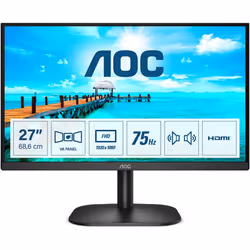 OC 27B2AM - 27 inch FHD Widescreen Monitor, 4ms, VA Frameless Design, LowBlue Mode, Flicker free, Speakers