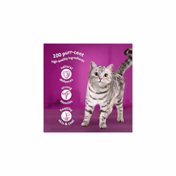Whiskas 1+ Poultry Selection in Jelly 120 x 85 g Pouches, Adult Cat Food