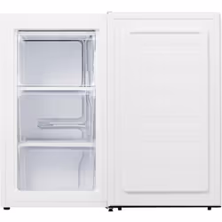 Fridgemaster MUZ4860E Freestanding Undercounter Freezer, 61Litres, 4 Star Freezer Rating, 48cm width, E Rated in White