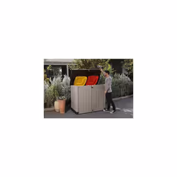 250001 Store It Out Pro Outdoor Storage Shed, 145.5 x 82 x 123cm Beige/Brown