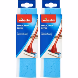 Vileda Magic Mop Refill, Pack of 2 Magic Mop Head Replacements, Authentic Mop Head
