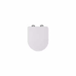 Croydex Eyre D Shaped Soft Close Toilet Seat with Anti Bacterial Thermoset Plastic Flexi-Fix V Plate Hinges Rust Free Quick R ...
