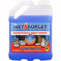Wet & Forget Mould, Lichen & Algae Remover, Outdoor Cleaning Solution, Black Mould Remover, Bleach Free, 2 Litre