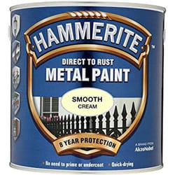 Hammerite 5122064 Direct to Rust Metal Paint - Smooth Cream Finish 750ML