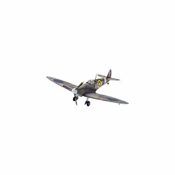 Revell Model Set 63953 Spitfire MkIIa 1:72 Scale Unbuilt/Unpainted Plastic Model Kit with Contacta Professional Glue, Paintbrush & Selected Aqua Color