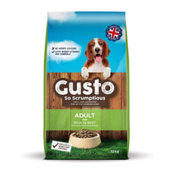 Gusto Complete Adult Working Dog Beef and Veg, 12 kg